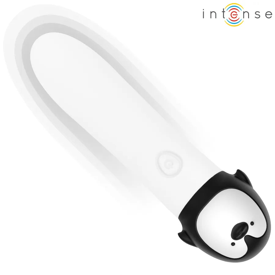 Vibromasseur puissant silicone pingouin compact étanche rechargeable USB 8 modes