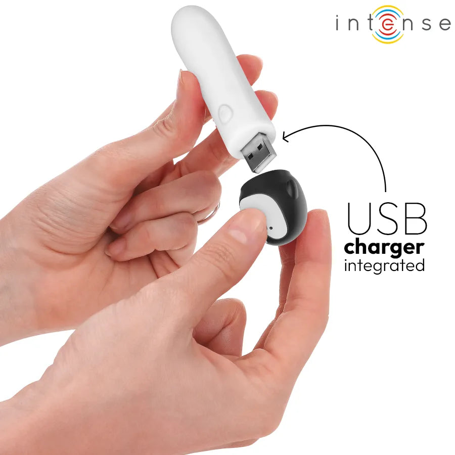 Vibromasseur puissant silicone pingouin compact étanche rechargeable USB 8 modes