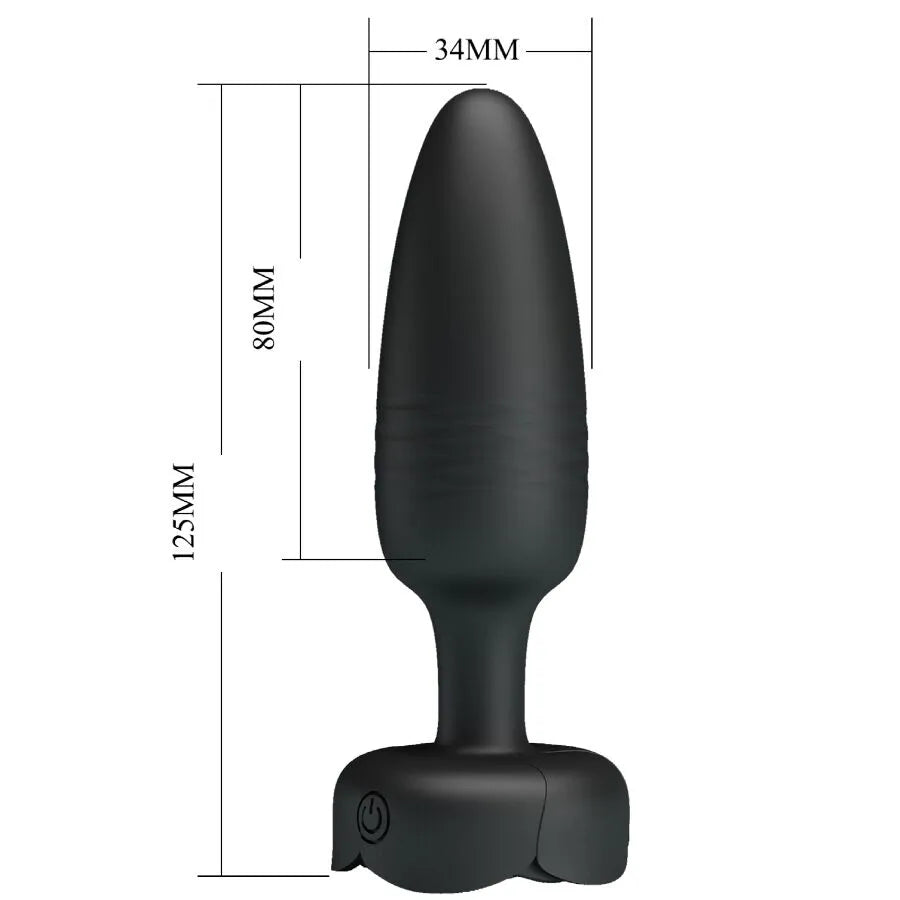 Plug anal silicone LED clignotante vibrations puissantes chargement magnétique noir
