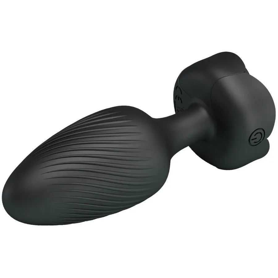 plug anal silicone LED clignotant vibrant rechargeable longue durée noir