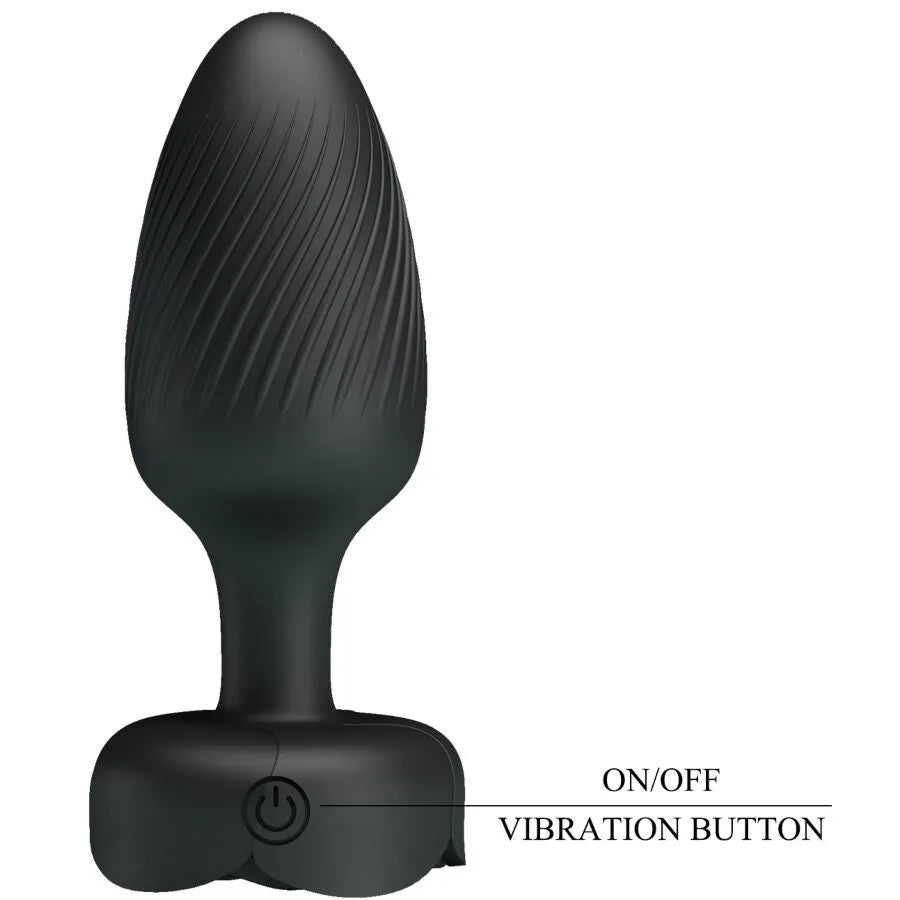 plug anal LED clignotant silicone vibrant chargement magnétique noir