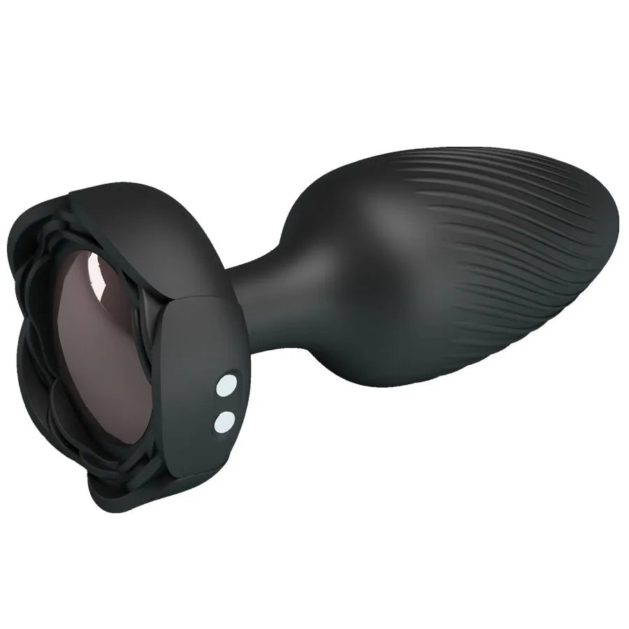 plug anal LED clignotant silicone vibrant chargement magnétique noir