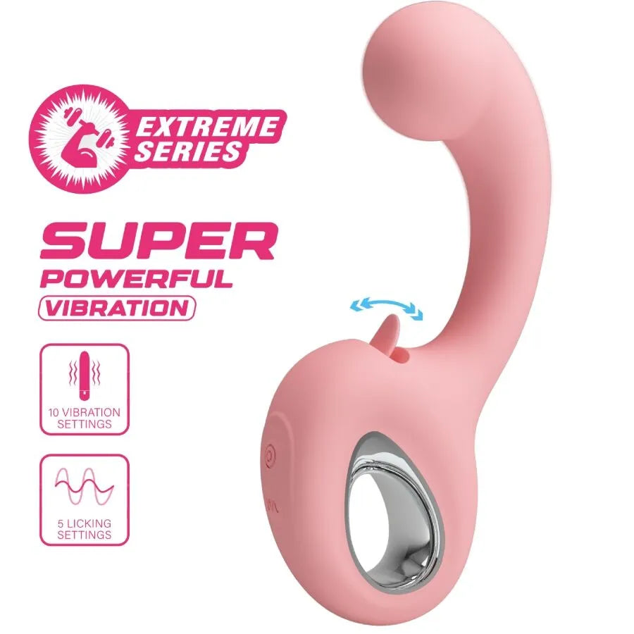 Masseur silicone médical ergonomique compact rechargeable dix vibrations cinq léchages stimulation clitoridienne double intense doux hygiénique silencieux nomade discret