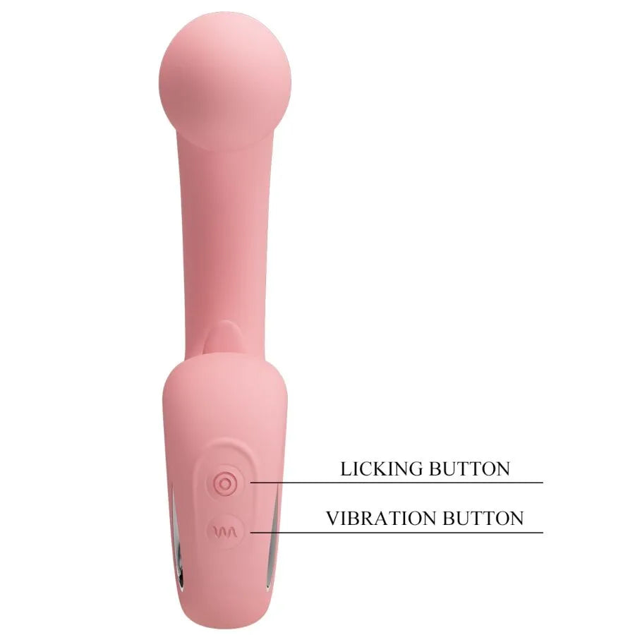 Masseur silicone médical ergonomique compact rechargeable dix vibrations cinq léchages stimulation clitoridienne double intense doux hygiénique silencieux nomade discret