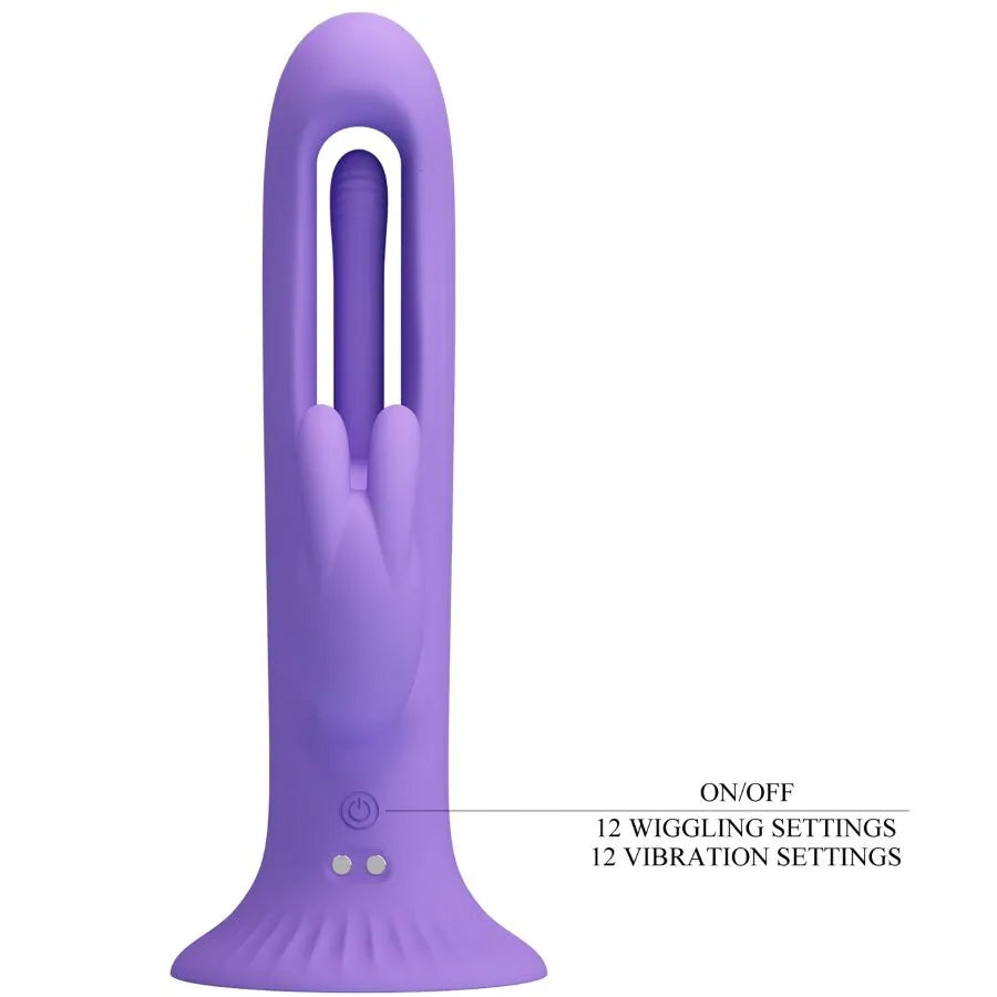 Vibromasseur silicone violet 12 modes vibration langue stimulation USB magnétique