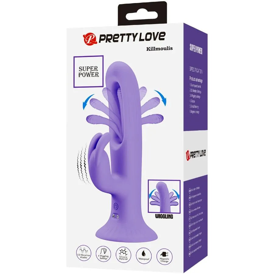 Vibromasseur silicone violet 12 modes vibration langue stimulation USB magnétique