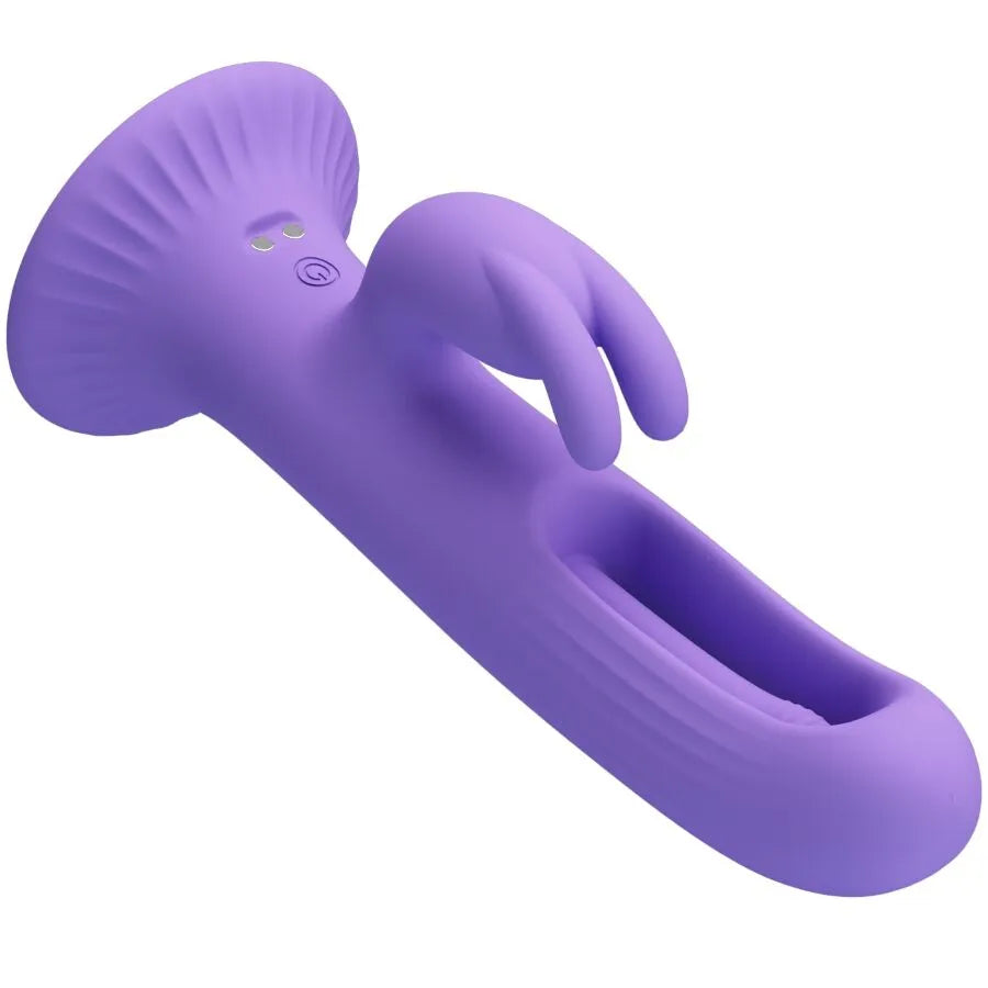 Vibromasseur silicone violet 12 modes vibration langue stimulation USB magnétique