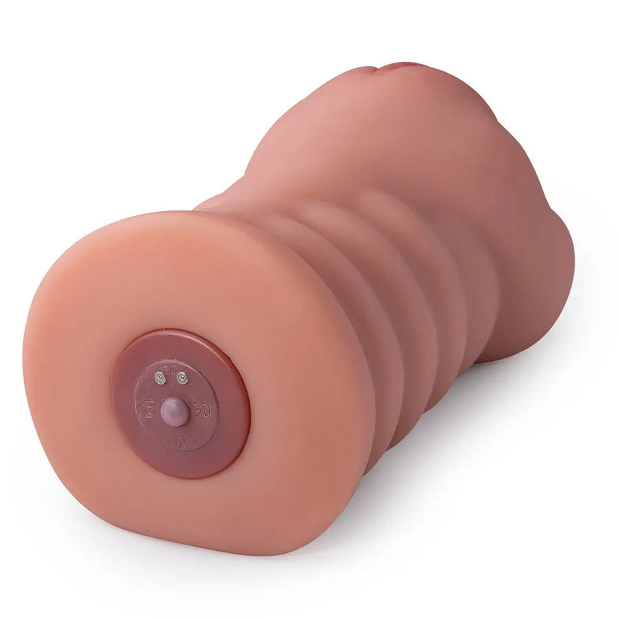 Masturbateur vibrant réaliste silicone hypoallergénique SHEQU texture interne aspiration moteur puissant modes personnalisables batterie rechargeable étanche amovible compact