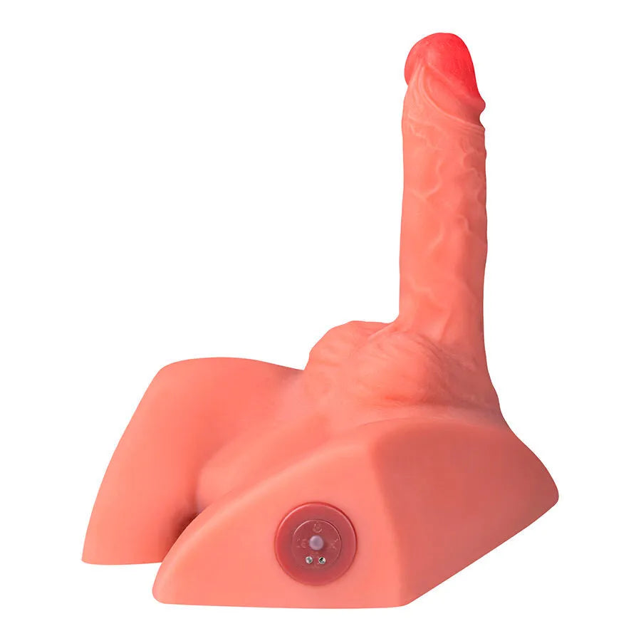 masturbateur gode réaliste silicone TPE double stimulation poussée automatique anale frontale télécommande rechargeable silencieux hypoallergénique anatomique