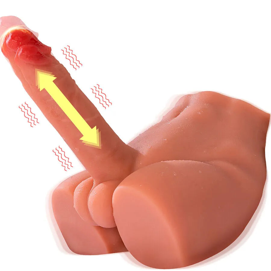 masturbateur gode réaliste XISE silicone TPE hypoallergénique médical poussée automatique télécommande sans fil rechargeable silencieux anatomique