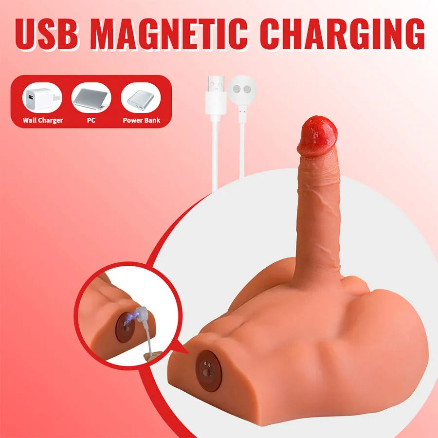 masturbateur gode réaliste XISE silicone TPE hypoallergénique médical poussée automatique télécommande sans fil rechargeable silencieux anatomique