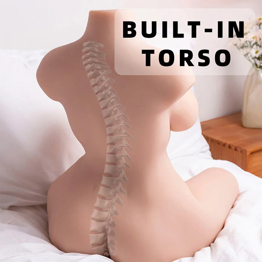 Torse réaliste féminin XISE vibrant silicone TPE poussée automatique multi-position