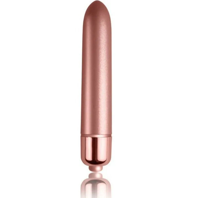 Balle vibrante rose blush étanche, compacte, en silicone hypoallergénique, avec 10 fonctions de stimulation ciblée.