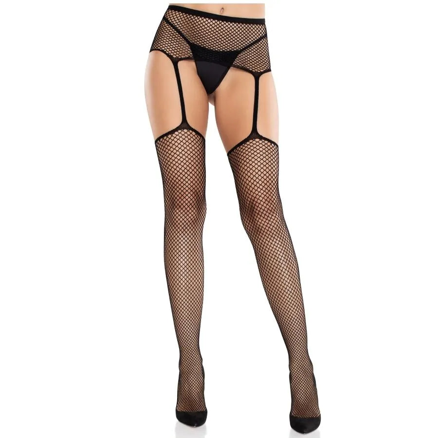 bas résille couture arrière porte jarretelles vintage glamour noir nylon élasthanne maintien confortable sensuel élégant rétro soirée luxe