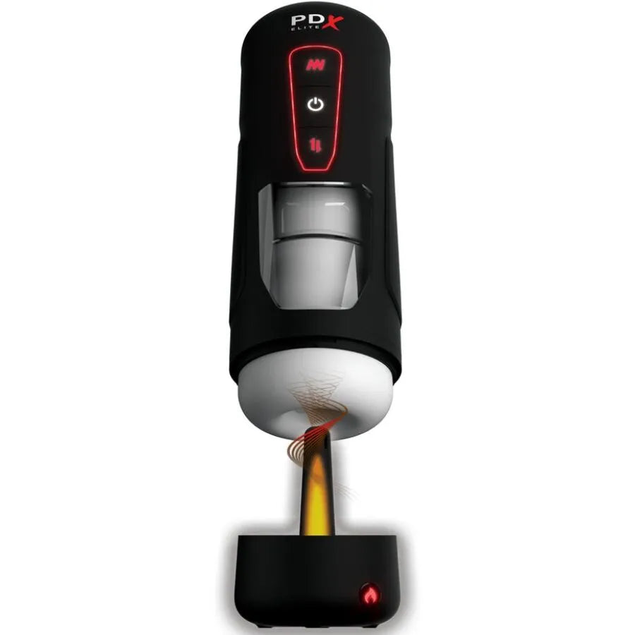 Masturbateur automatique ultradoux chauffant vibrations poussée intermittente dix modes manchon picots ronds réaliste sensorielle silencieux rechargeable étanche