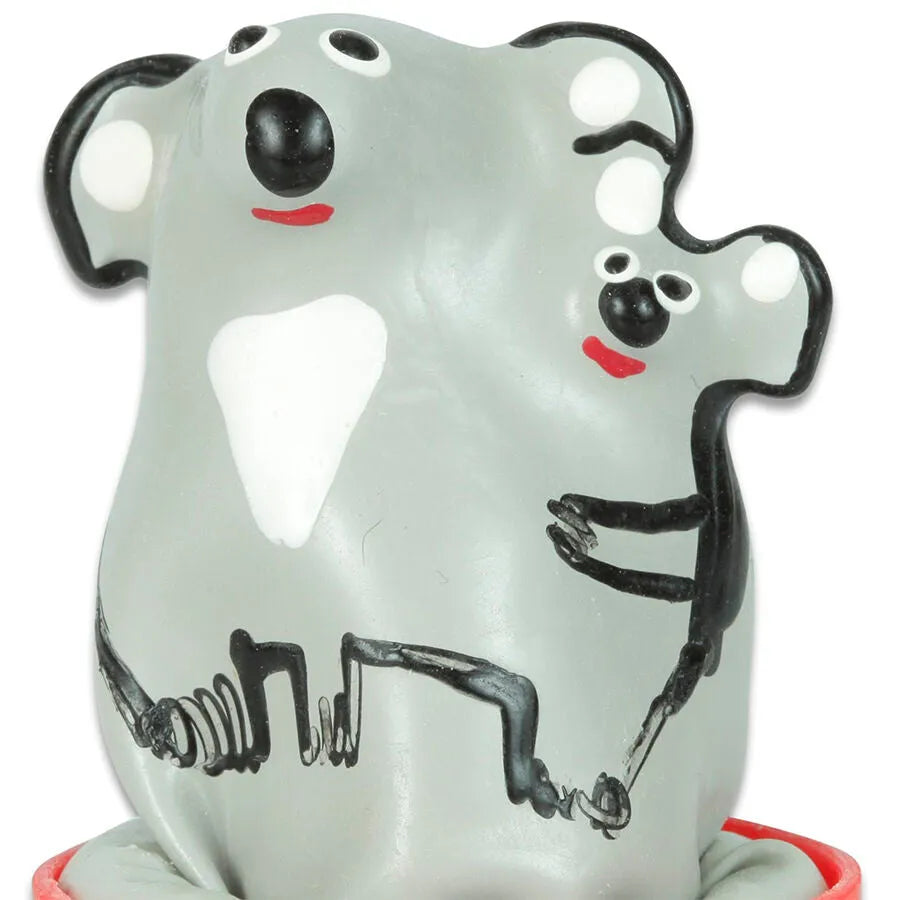 Préservatif fantaisie peint à la main, motif koala gris, style bohème, unique et artistique, cadeau érotique original.