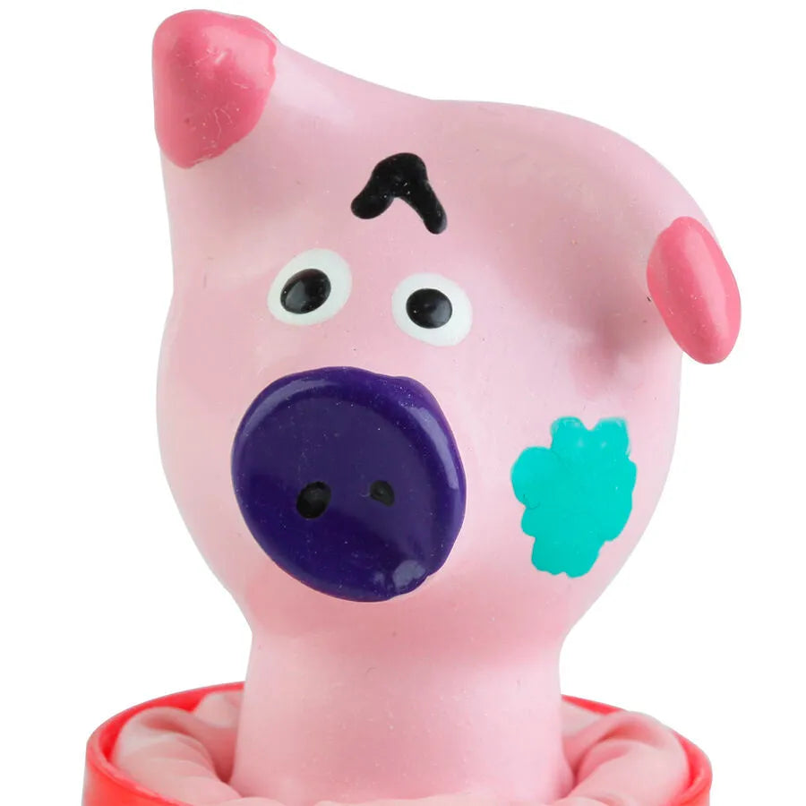 Préservatif fantaisie rose tête de cochon peint à la main, détails colorés, style bohème, cadeau unique.