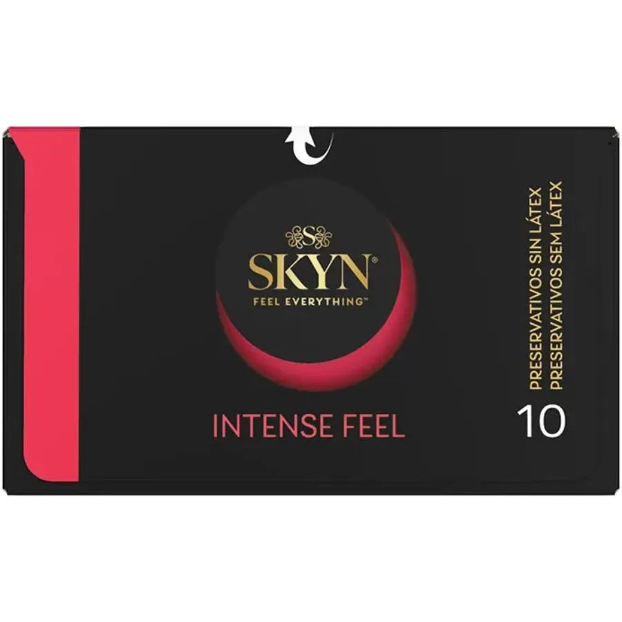 Préservatif texturé sans latex SKYN Intense Feel stimulation ondulée ultra-doux 10 unités