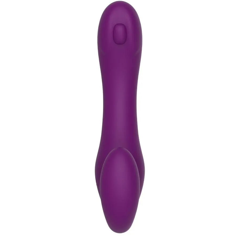 Vibromasseur pulsé sans bretelles silicone télécommande couples plaisir ultime violet