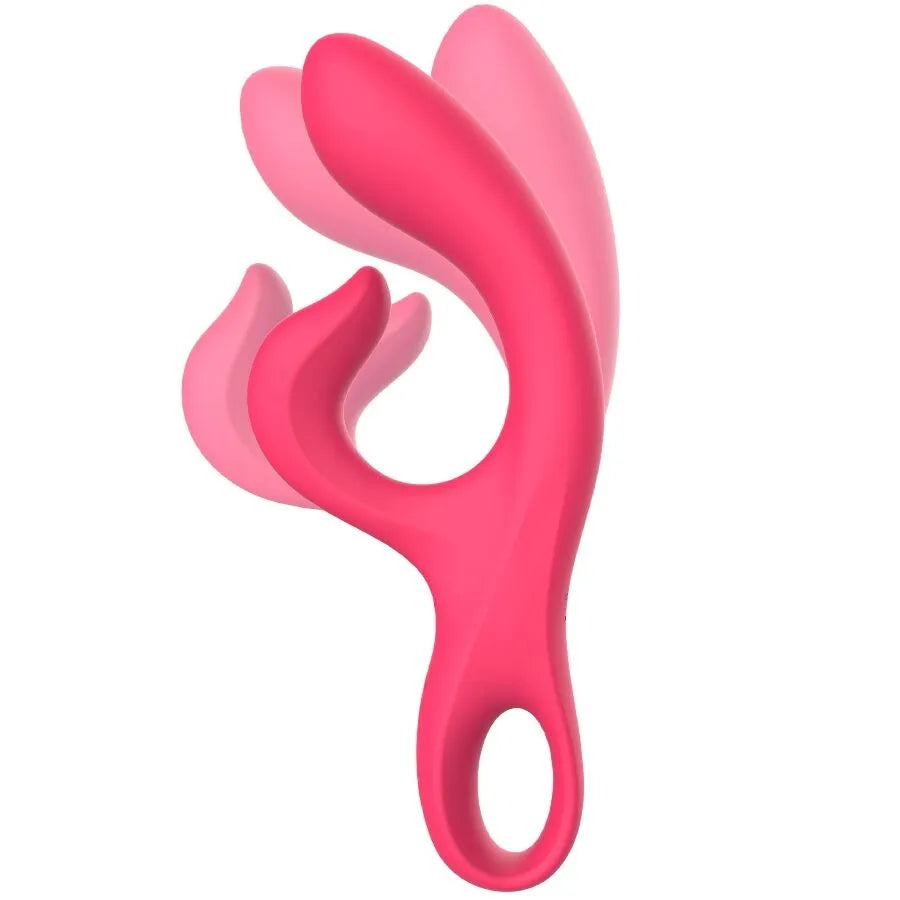 Vibromasseur silicone étanche stimulateur clitoridien couples rechargeable point G fuchsia