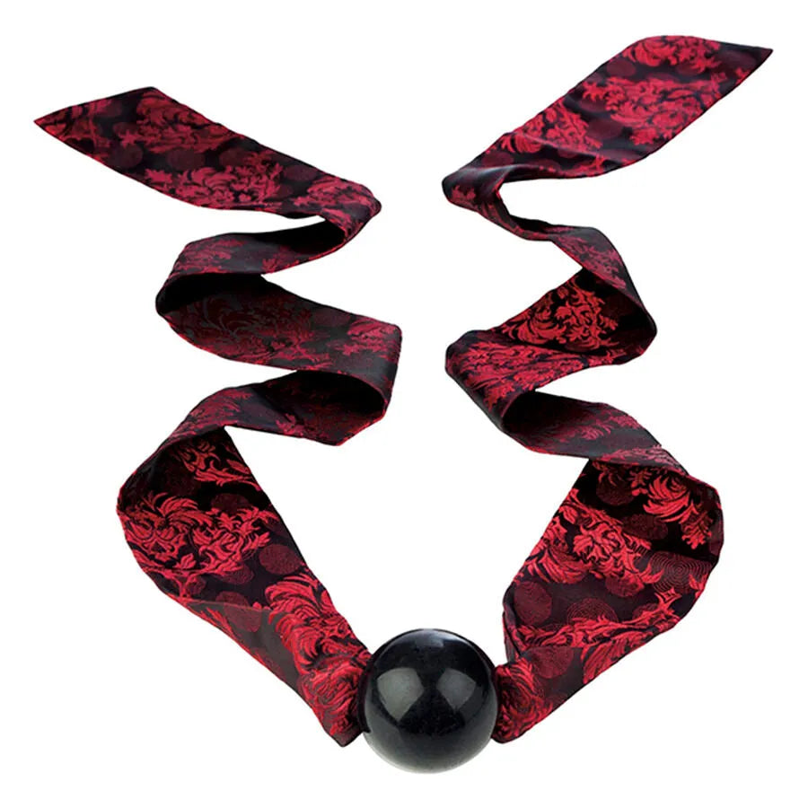 bâillon silicone ergonomique ouvert communication subtile confortable durable flexible adaptable finition noir rouge hypoallergénique jeu rôle fétichiste bondage réglable débutant