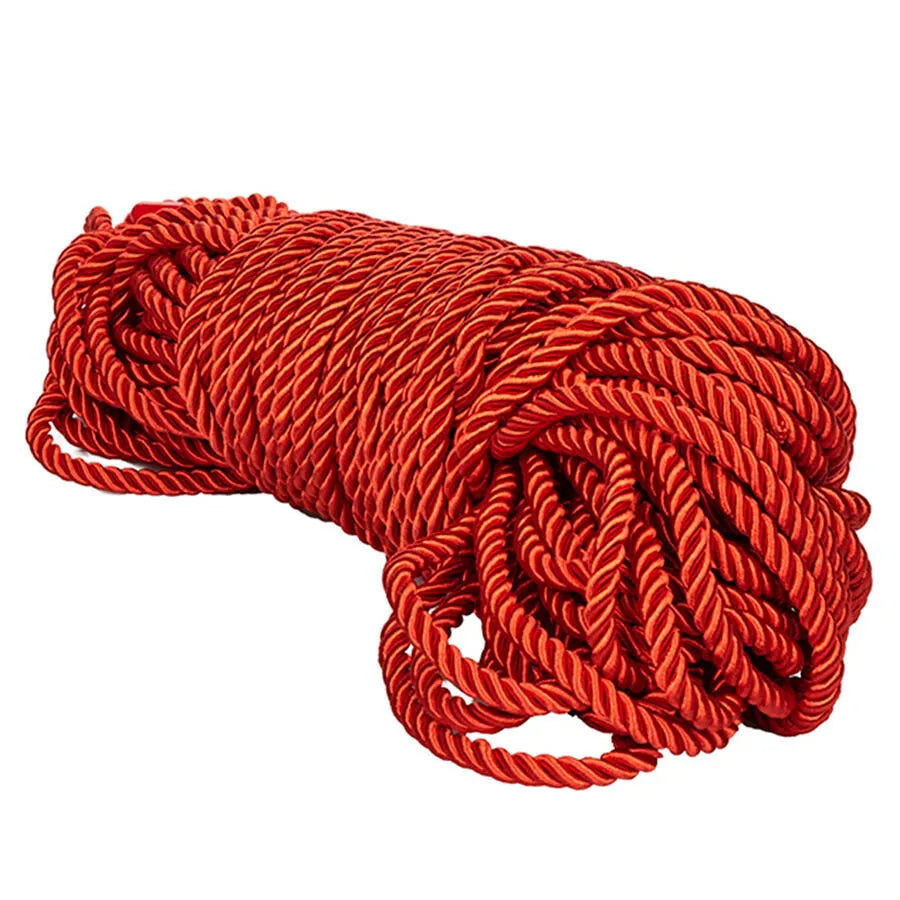 corde bondage sensuelle soyeuse rouge trente mètres coton polyester résistante douce élégante artistique créative polyvalente sécurisée