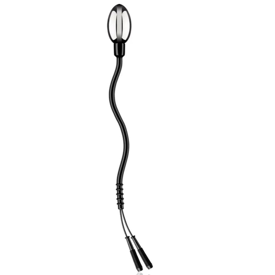Électrode Bipolaire Incurvée Stimulation Prostatique Génitale Intense Confortable Flexible Silicone Aluminium Acrylique Durable Sécurisée Ergonomique Insérable Compatible