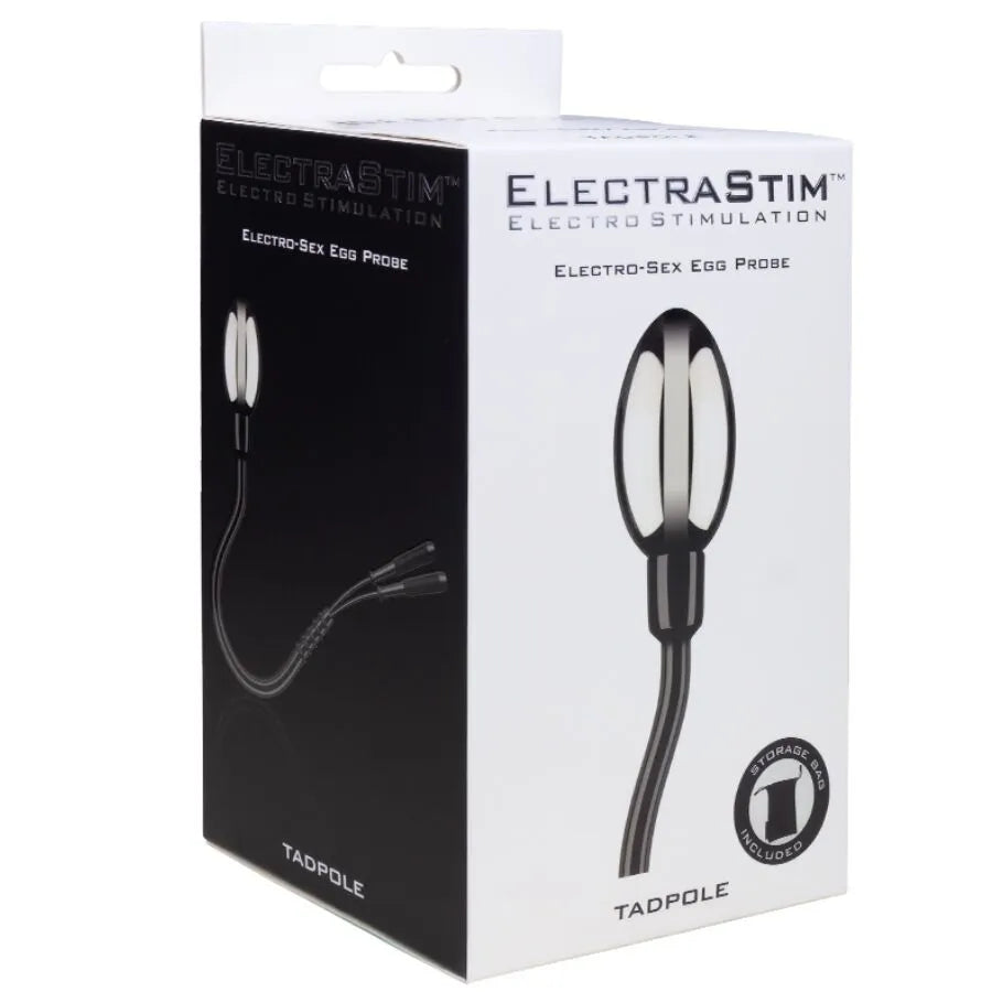 Électrode bipolaire incurvée noire et argent en silicone et aluminium pour stimulation prostatique et point G.