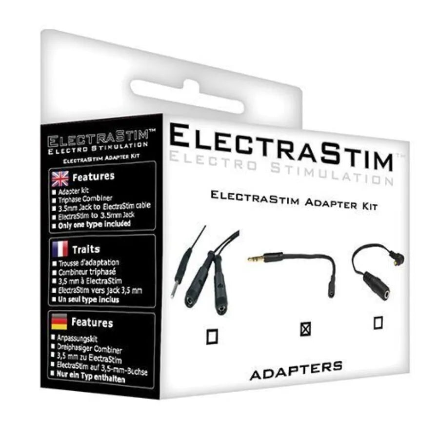 Adaptateur femelle 3,5 mm noir pour électrostimulation, connecteur robuste, usage intime, compatible ElectraStim.