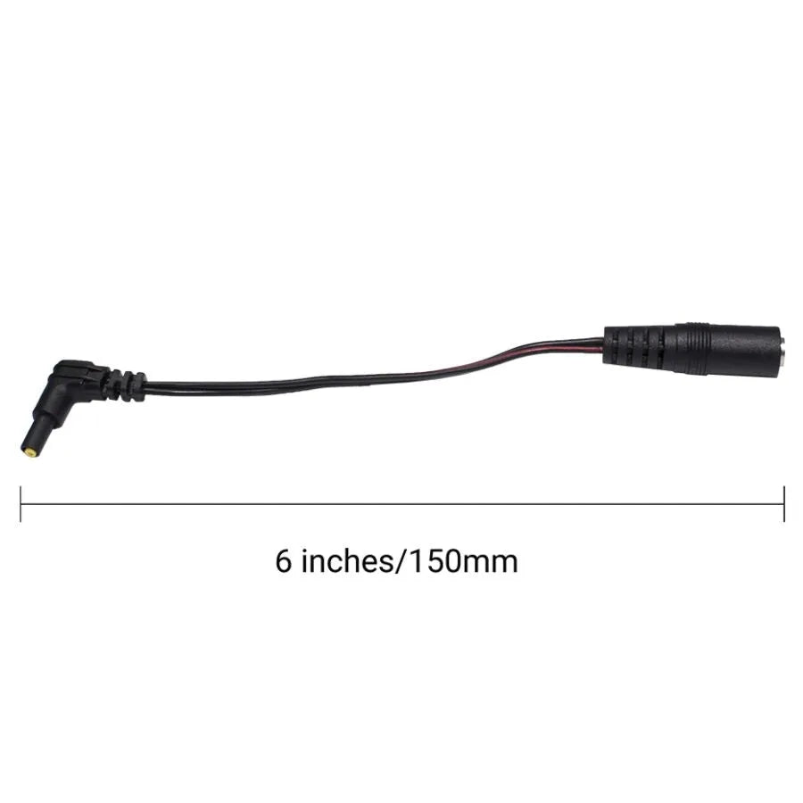 Adaptateur femelle ElectraStim noir, compact, prise audio 3,5 mm, connexion stable, longueur 150 mm, pour sextoys.