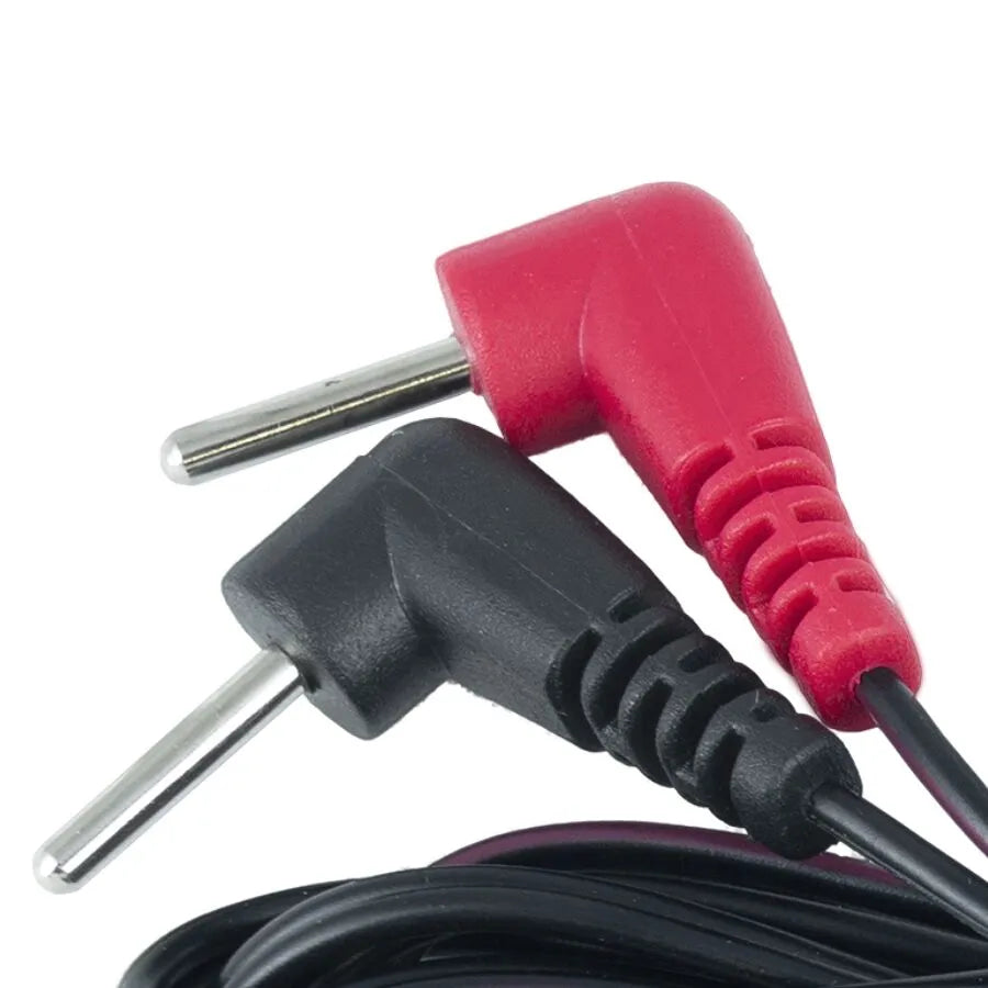 Câble de remplacement ElectraStim 1,2m, connecteurs rouge et noir, matériaux durables, flexible et sécurisé.