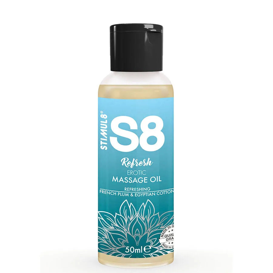 huile massage érotique jojoba amande douce sésame coton 50ml nourrissante hydratante apaisante lubrifiante hypoallergénique sans parabènes phtalates gluten sucre