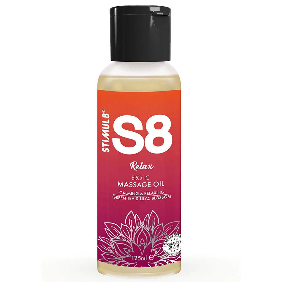 huile massage relaxante aromatique thé vert lilas sans paraben biologique naturelle nourrissante vitamines jojoba amande douce sésame hypoallergénique 125ml sensorielle