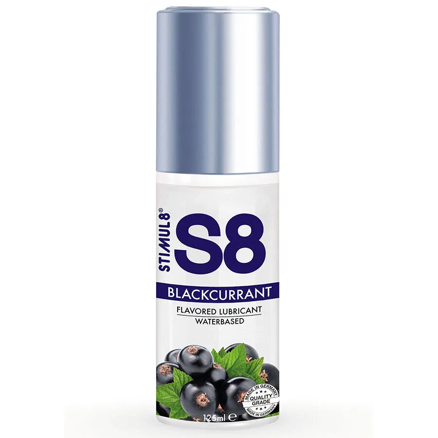 Lubrifiant eau aromatisé myrtille sans parabènes phtalates gluten sulfates onctueux texture longue durée compatible préservatifs sextoys embrassable léchable