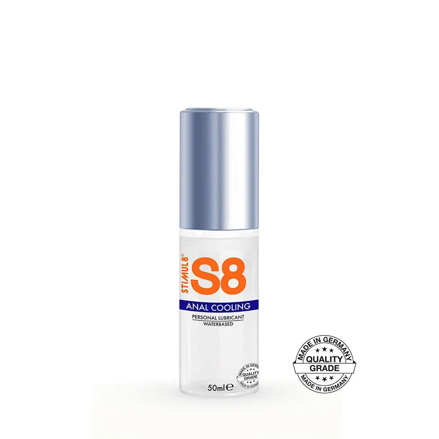 lubrifiant anal rafraîchissant aqueux sans parabène sans phtalates testé hypoallergénique inodore sans gluten compatible sextoys compatible préservatifs 50ml discret S8