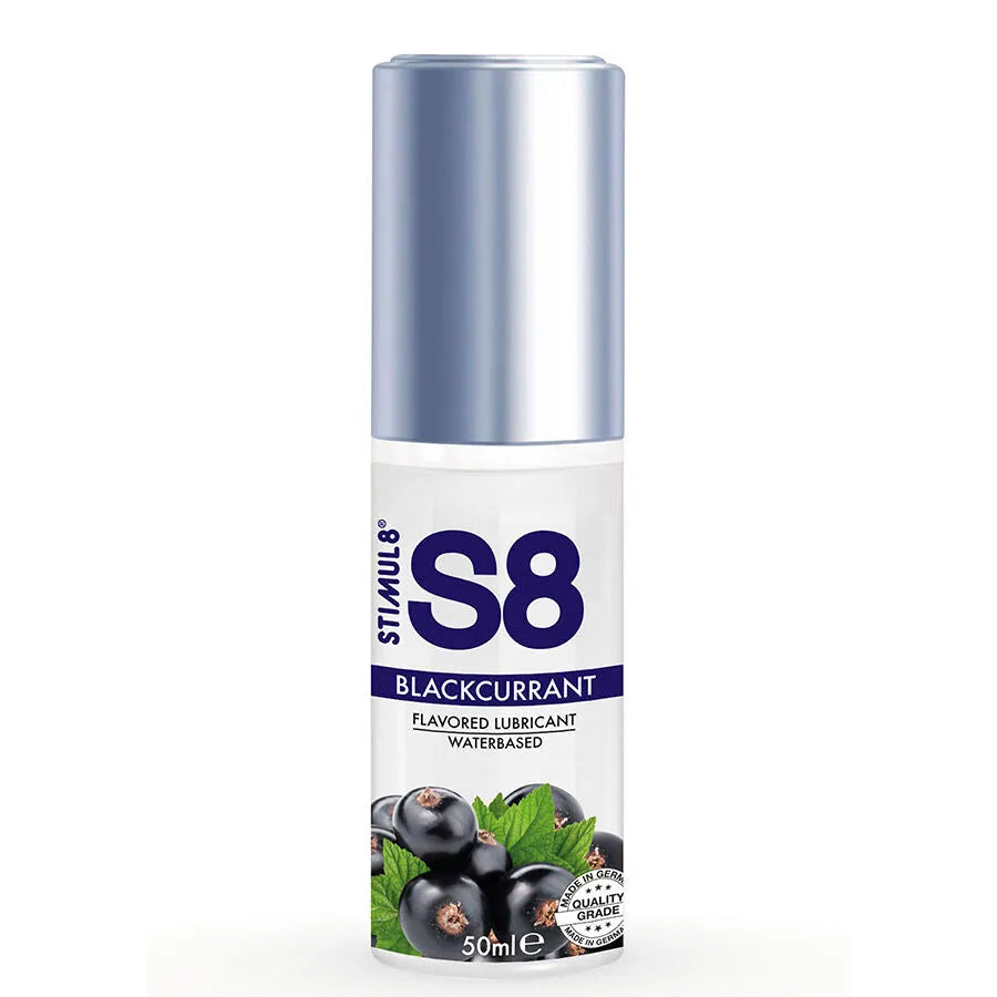 lubrifiant premium hydrosoluble saveur myrtille gourmande sans parabène phtalates gluten hypoallergénique testé compatible préservatifs sextoys longue durée format 50ml