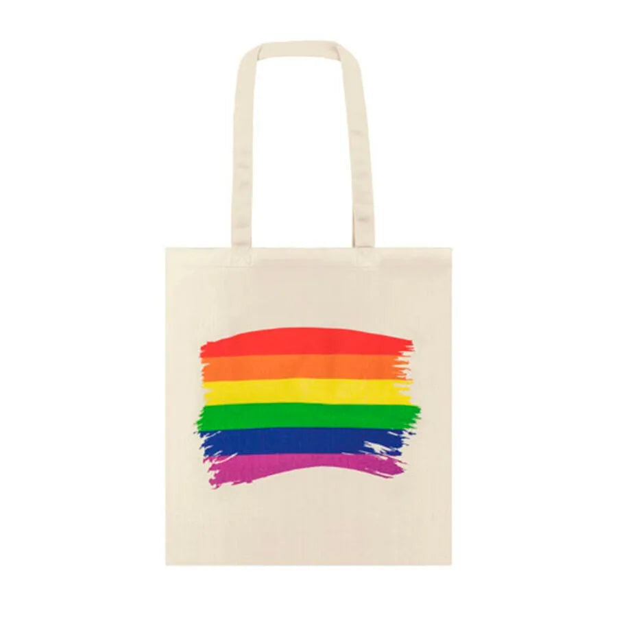 SAC EN COTON DRAPEAU ARC-EN-CIEL PRIDE - DESIGN SIMPLE MODERNE POUR ÉVÉNEMENTS DE DIVERSITÉ