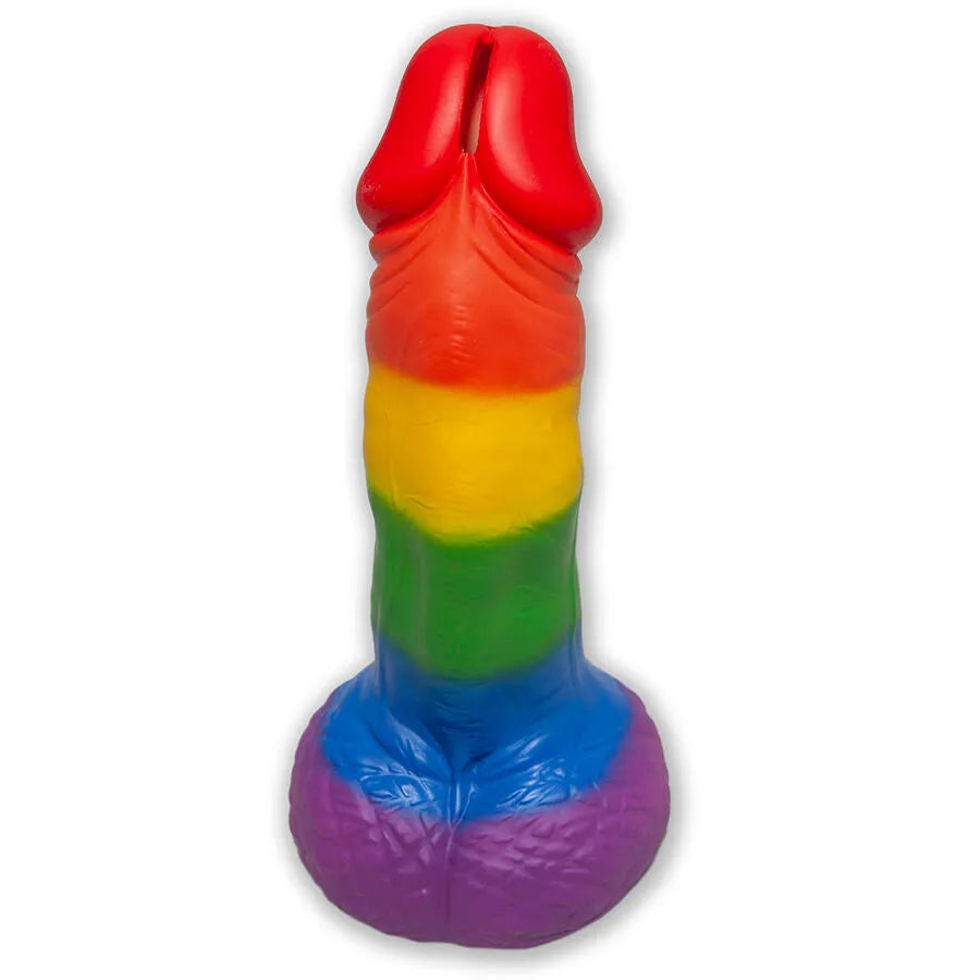 Godemichet Pride Arc-en-Ciel Réaliste Texturé Flexible Silicone Doux pour Célébration LGBTQ+ Sexe Intime Couple Plaisir Personnel