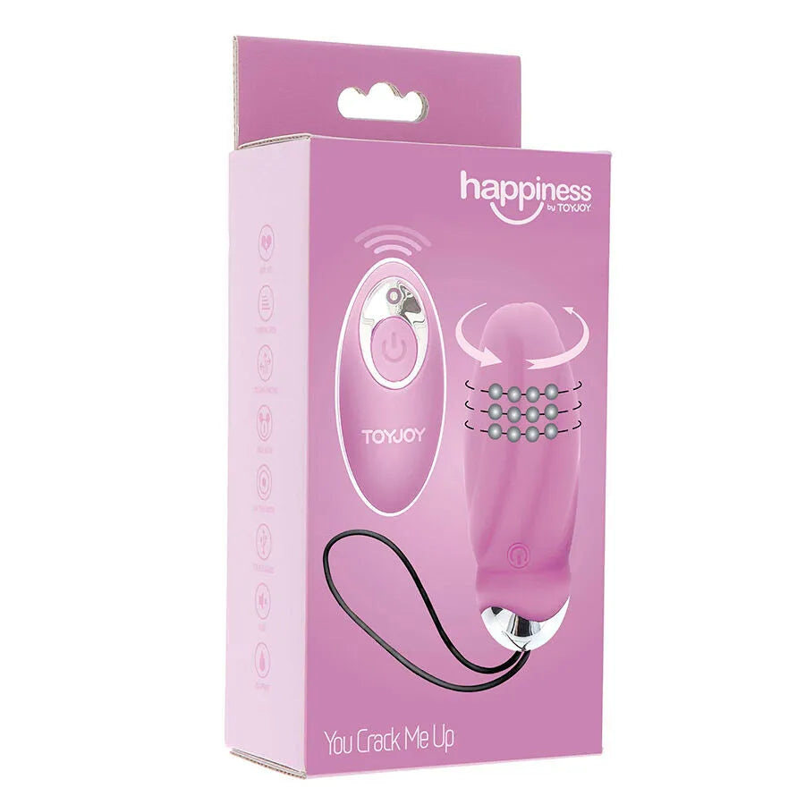 Vibromasseur télécommandé silicone rose ToyJoy You Crack Me Up 7 modes étanche
