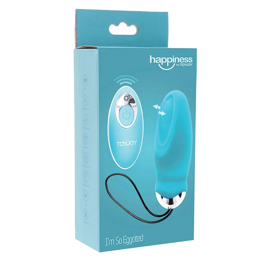 œuf vibrant télécommandé silicone bleu 7 modes étanche ToyJoy plaisir intime