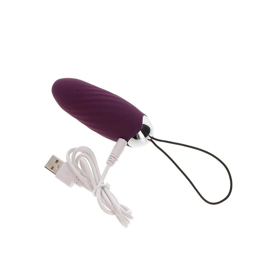 vibromasseur œuf silicone télécommande violet 8 modes sécurisé imperméable rechargeable