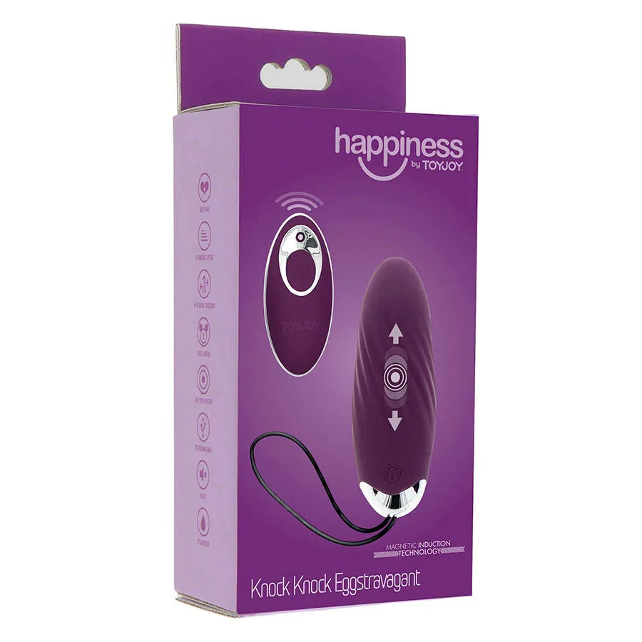 vibromasseur œuf silicone télécommande violet 8 modes sécurisé imperméable rechargeable