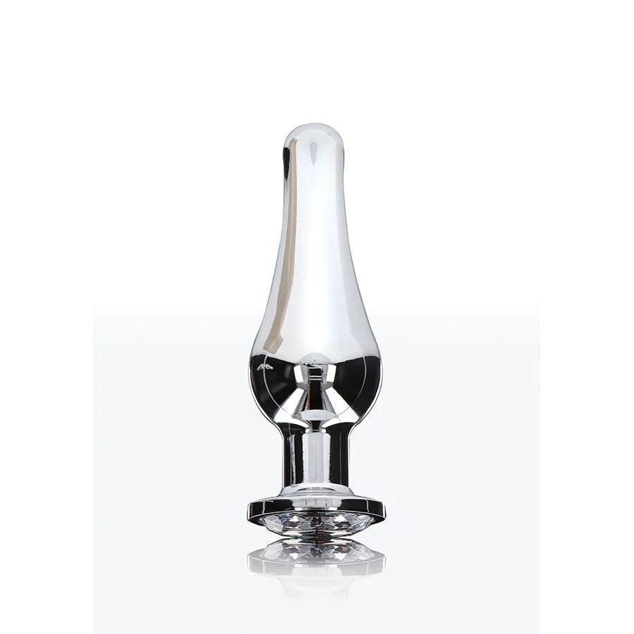 Plug anal aluminium bijou argenté ToyJoy unisexe glamour 9,2 cm