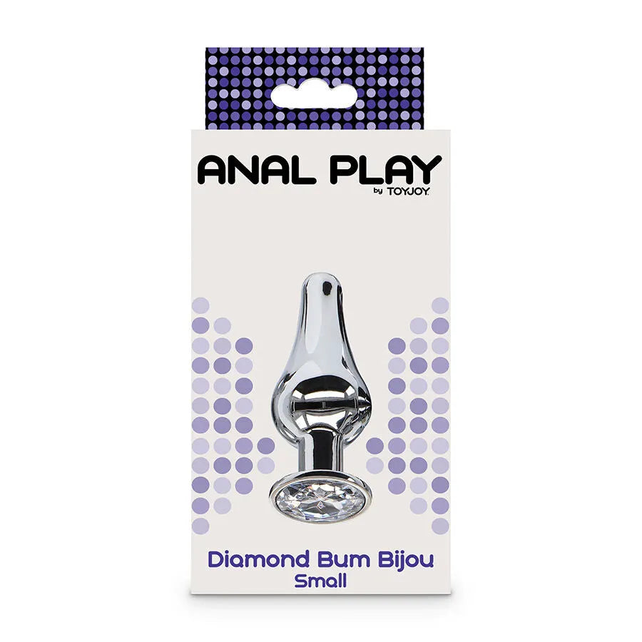 Plug anal aluminium bijou argenté ToyJoy unisexe glamour 9,2 cm