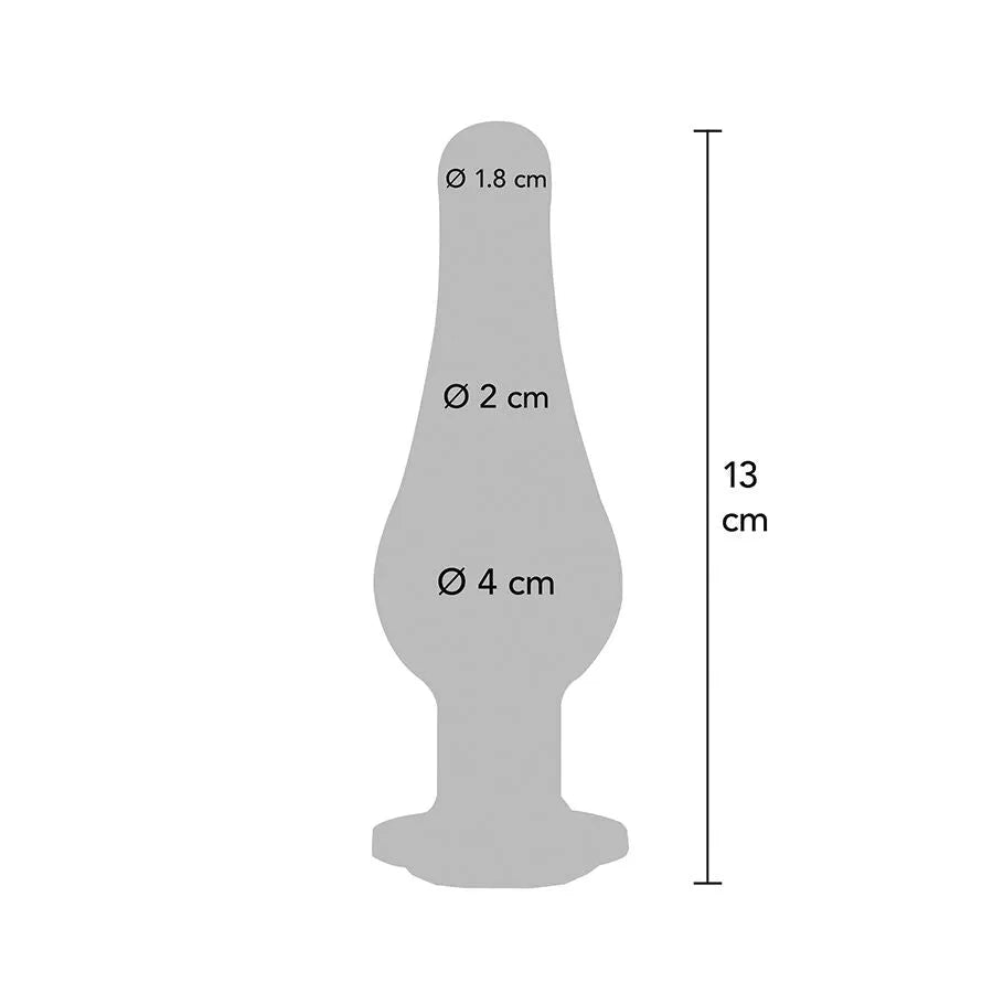 Plug anal en aluminium avec bijou argenté ToyJoy collection unisexe sécurisée