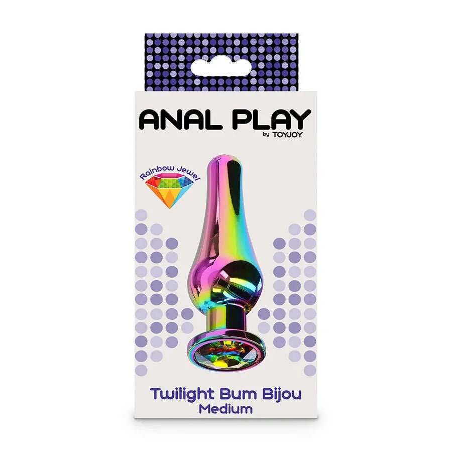 plug anal aluminium bijou arc-en-ciel ToyJoy sécurité unisexe glamour