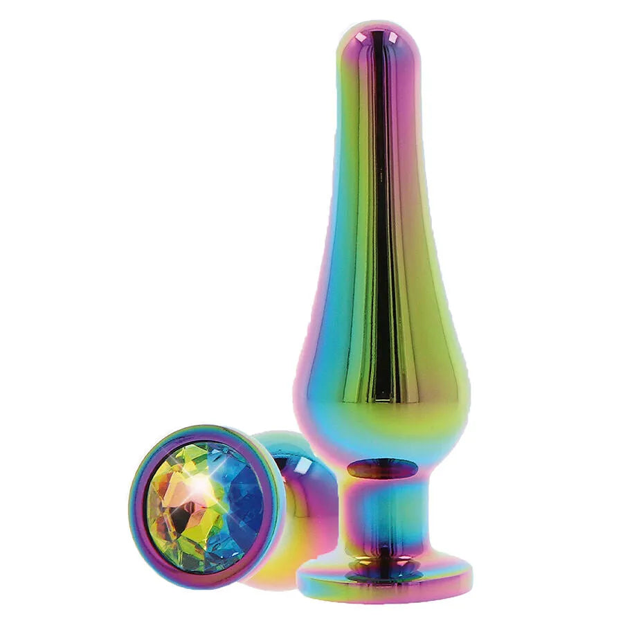 plug anal aluminium bijou arc-en-ciel ToyJoy sécurité unisexe glamour