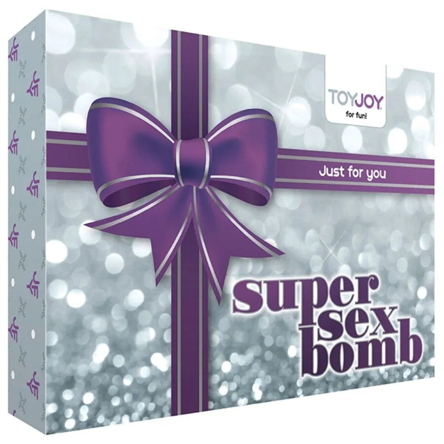 Coffret cadeau érotique sensuel violet festif noeud séduisant accessoires intimes variés matériaux sûrs corps vibromasseur ergonomique silencieux discret