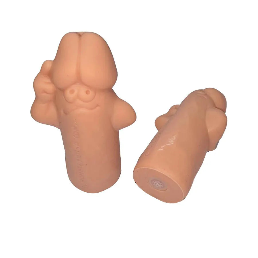 Sifflet enterrement vie garçon accessoire pénis chair caoutchouc souple 12 cm