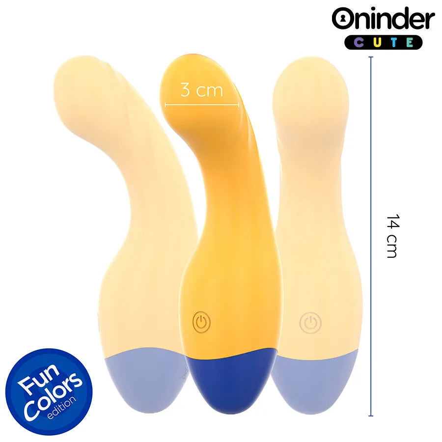 Vibromasseur ONINDER CUTE puissant compact silicone application connectivité couples étanche rechargeable